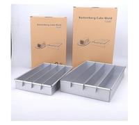 Battenberg Rettangolare Antiaderente Regolabile Stampo For Torta In Lega Di Alluminio Teglia For Pane Da Dessert Con Divisori Fornitura Di Cottura Fai Da Te(S-l)