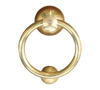 Battente Maniglia Per Porta Ad Anello In Bronzo, Batacchio Decorativo E Maniglia Per Porta D'epoca, Non Facilmente Deformabile(Gold,11cm/4.33in)