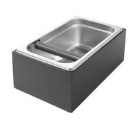 Battente per contenitore fondi di caffè GN 1/4 in custodia di legno