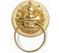 Battente per porta Battente for porta con testa di leone, ottone, bronzo, dimensioni multiple(B,Dia 24cm)