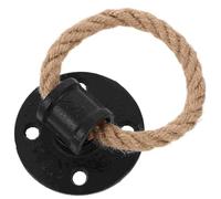 Battente Per Porta, Battente Ottone Maniglia For Porta Con Anello Di Trazione In Corda, Pomello Cassetto, Credenza, Mobili Da Cucina, Vestiti, Cassettiera Nera, Arredamento Vintage(Black)
