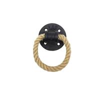 Battente Per Porta, Battente Ottone Maniglia In Ghisa Nera, Anello Di Trazione Corda Canapa, Maniglie For Cassetti, Pomelli Con Foro Singolo, Porte Armadietti(1 pc)