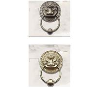 Battente per Porta, Battente per Porta Bestia Porta, Maniglia in Rame, Maniglia per Battente per Porta in Legno Antico antico-13,5 cm di Bronzo
