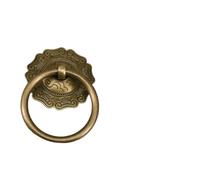 Battente per Porta,Battente per Porta Ottone Anello Decorativo in Ottone for Porta d'ingresso, Battente for Porta in Stile Cinese, Anello di trazione for Porta in Legno(Ring Dia 5cm)