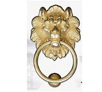 Battente per porta testa di animale in rame puro, maniglia per porta, battente per porta in rame vintage porta antica-12 cm di rame lucido