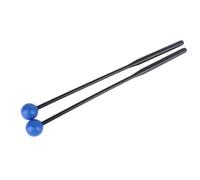 Battenti per Percussioni 2 Pezzi in ABS e Gomma per Xilofono Glockenspiel Marimba - Durata e Comfort nella Presa, Leggeri e Portatili per Musicisti (Black Rod Blue Head)