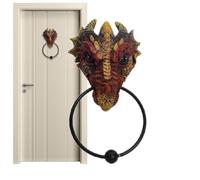 Battento porta vintage - Il battento porta d'ingresso, il classico battente da parete in resina motivo drago non è leggero e robusto, ma anche una scultura permanente