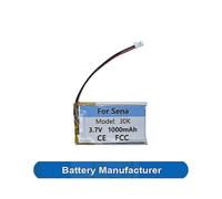 Batteria "0" da 1000 mAh compatibile con casco da moto Sena 30k, cuffie Bluetooth