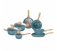 Batteria 10 pezzi, rivestimento interno antiaderente in ceramica, in lega di alluminio, induzione, Boracay SìChef