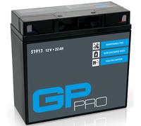 Batteria 12V 22Ah GEL GP-PRO 51913 GT19BL-BS moto simile YT19BL-BS 51814 52015