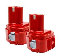 Batteria 12V 4000mAh compatibile con batteria Ni-MH Makita PA12 compatibile con batterie for utensili elettrici Makita 1200 1220 1201 1222 1233SA/B1235 192681-5(2PCS 4000mAh Battery)
