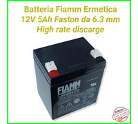 Batteria 12v 5ah FIAMM 12FGH23 Ricaricabile Alta Corrente di Scarica High Rate