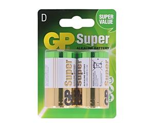 Batteria 13A-U2: alcalina D 1,5V non ricaricabile 2 pz. GP