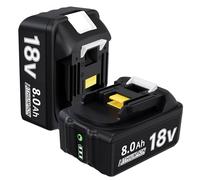 Batteria 18V 8Ah per BL1860B BL1860 BL1850B BL1850 BL1840B BL1835 BL1830 BL1815 LXT-400 194204-5 194205-3 Batteria di ricambio con grande capacità e luce LED, 2 batterie 8000 mAh