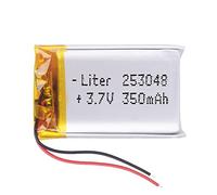Batteria 253048 LiPo 3.7V 350mAh 1.295Wh 1S 5C Liter Energy Battery per l'elettronica Ricaricabile Telefono Portatile Smartwatch Orologio GPS - Non adatto per Radiocomando 50x30x3mm (350mAh|253048)