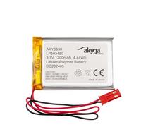Batteria 3,7 V 1200 mAh LP603450 ai polimeri di litio Akyga AKY0638 Li-Po PCM JST 2 poli, connettore 2,5410 cm