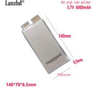 Batteria 3.7V polymer 40C per pacchetto fai da te 14.8V Jump Starter scooter modelli giocattolo Drone Automobile Ignite aircraft 6570140 6000mAh