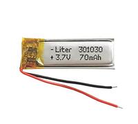 Batteria 301030 LiPo 3.7V 70mAh 0.259Wh 1S 5C Liter Energy Battery per l'elettronica Ricaricabile Telefono Portatile Smartwatch Orologio GPS - Non adatto per Radiocomando 32x10x3mm (70mAh|301030)
