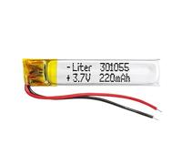 Batteria 301055 LiPo 3.7V 220mAh 0.814Wh 1S 5C Liter Energy Battery per l'elettronica Ricaricabile Telefono Portatile Smartwatch Orologio GPS - Non adatto per Radiocomando 57x10x3mm (220mAh|301055)