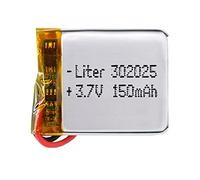 Batteria 302025 LiPo 3.7V 150mAh 0.555Wh 1S 5C Liter Energy Battery per l'elettronica Ricaricabile Telefono Portatile Smartwatch Orologio GPS - Non adatto per Radiocomando 27x20x4mm (150mAh|302025)