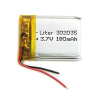 Batteria 302035 LiPo 3.7V 180mAh 0.666Wh 1S 5C Liter Energy Battery per l'elettronica Ricaricabile Telefono Portatile Smartwatch Orologio GPS - Non adatto per Radiocomando 37x20x3mm (180mAh|302035)