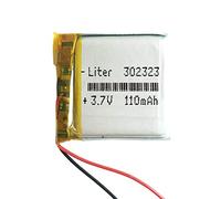 Batteria 302323 LiPo 3.7V 110mAh 0.407Wh 1S 5C Liter Energy Battery per l'elettronica Ricaricabile Telefono Portatile Smartwatch Orologio GPS - Non adatto per Radiocomando 23x23x3mm (110mAh|302323)