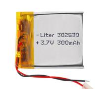 Batteria 302530 LiPo 3.7V 300mAh 1.11Wh 1S 5C Liter Energy Battery per l'elettronica Ricaricabile Telefono Portatile Smartwatch Orologio GPS - Non adatto per Radiocomando 32x25x4mm (300mAh|302530)