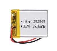 Batteria 303040 LiPo 3.7V 350mAh 1.295Wh 1S 5C Liter Energy Battery per l'elettronica Ricaricabile Telefono Portatile Smartwatch Orologio GPS - Non adatto per Radiocomando 42x30x3mm (350mAh|303040)