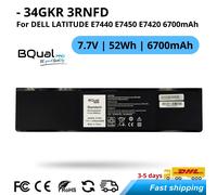Batteria 34GKR per laptop Dell Latitude E7440 E7450 3RNFD 909H5 7,7V 52Wh