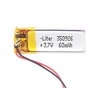 Batteria 350926 LiPo 3.7V 60mAh 0.222Wh 1S 5C Liter Energy Battery per l'elettronica Ricaricabile Telefono Portatile Smartwatch Orologio GPS - Non adatto per Radiocomando 28x9x4mm (60mAh|350926)