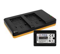 Batteria [3560mAh] + Caricabatteria doppio (USB) per VW-VBT380 / Panasonic HC-VX989... / HC-W570, W850, WX979... v. lista! con Infochip (con indicazione del tempo rimanente di ripresa!)