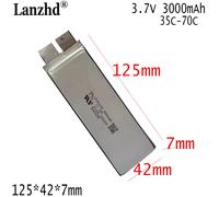 Batteria 35C 70C a scarica ad alta velocità 3.7V per modelli di giocattoli per scooter di avviamento di emergenza Drone Automobile Ignite aircraft 7042125 3000mAh