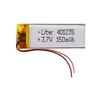 Batteria 401235 LiPo 3.7V 150mAh 0.555Wh 1S 5C Liter Energy Battery per l'elettronica Ricaricabile Telefono Portatile Smartwatch Orologio GPS - Non adatto per Radiocomando 37x12x4mm (150mAh|401235)