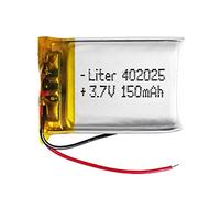 Batteria 402025 LiPo 3.7V 150mAh 0.555Wh 1S 5C Liter Energy Battery per l'elettronica Ricaricabile Telefono Portatile Smartwatch Orologio GPS - Non adatto per Radiocomando 27x20x4mm (150mAh|402025)