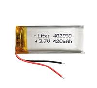 Batteria 402050 LiPo 3.7V 420mAh 1.554Wh 1S 5C Liter Energy Battery per l'elettronica Ricaricabile Telefono Portatile Smartwatch Orologio GPS - Non adatto per Radiocomando 52x20x4mm (420mAh|402050)