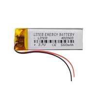 Batteria 402060 LiPo 3.7V 550mAh 2.035Wh 1S 5C Liter Energy Battery per l'elettronica Ricaricabile Telefono Portatile Smartwatch Orologio GPS - Non adatto per Radiocomando 62x20x4mm (550mAh|402060)