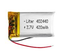 Batteria 402440 LiPo 3.7V 420mAh 1.554Wh 1S 5C Liter Energy Battery per l'elettronica Ricaricabile Telefono Portatile Smartwatch Orologio GPS - Non adatto per Radiocomando 42x24x4mm (420mAh|402440)