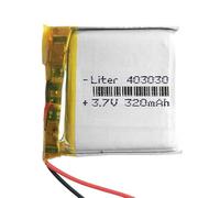Batteria 403030 LiPo 3.7V 320mAh 1.184Wh 1S 5C Liter Energy Battery per l'elettronica Ricaricabile Telefono Portatile Smartwatch Orologio GPS - Non adatto per Radiocomando 32x30x4mm (320mAh|403030)