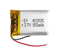 Batteria 422025 LiPo 3.7V 150mAh 0.555Wh 1S 5C Liter Energy Battery per l'elettronica Ricaricabile Telefono Portatile Smartwatch Orologio GPS - Non adatto per Radiocomando 27x20x4mm (150mAh|422025)