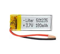 Batteria 501235 LiPo 3.7V 180mAh 0.666Wh 1S 5C Liter Energy Battery per l'elettronica Ricaricabile Telefono Portatile Smartwatch Orologio GPS - Non adatto per Radiocomando 37x12x5mm (180mAh|501235)