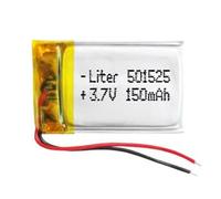 Batteria 501525 LiPo 3.7V 150mAh 0.555Wh 1S 5C Liter Energy Battery per l'elettronica Ricaricabile Telefono Portatile Video Luce LED GPS - Non adatto per Radiocomando 27x15x5mm (150mAh|501525)