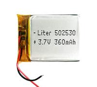 Batteria 502530 LiPo 3.7V 360mAh 1.332Wh 1S 5C Liter Energy Battery per l'elettronica Ricaricabile Telefono Portatile Smartwatch Orologio GPS - Non adatto per Radiocomando 32x25x5mm (360mAh|502530)