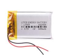 Batteria 562438 LiPo 3.7V 500mAh 1.85Wh 1S 5C Liter Energy Battery per l'elettronica Ricaricabile Telefono Portatile Smartwatch Orologio GPS - Non adatto per Radiocomando 40x24x6mm (500mAh|562438)