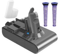 Batteria 6000mAh per Aspirapolvere Dyson V6 DC62 DC58 DC59 DC61 DC72 e Filtri