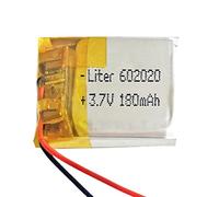 Batteria 602020 LiPo 3.7V 180mAh 0.666Wh 1S 5C Liter Energy Battery per l'elettronica Ricaricabile Telefono Portatile Smartwatch Orologio GPS - Non adatto per Radiocomando 22x20x6mm (180mAh|602020)
