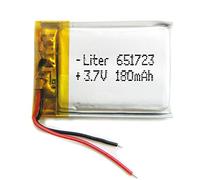 Batteria 651723 LiPo 3.7V 180mAh 0.666Wh 1S 5C Liter Energy Battery per l'elettronica Ricaricabile Telefono Portatile Smartwatch Orologio GPS - Non adatto per Radiocomando 25x17x7mm (180mAh|651723)