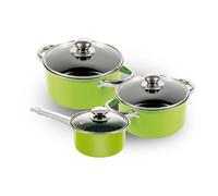batteria 6pz 2 casseruole 20/24+1 tegame 16 verde
