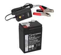 Batteria 6V Compatibile 6Volt V 4,5Ah 20HR 10HR 5HR 5Ah 4A + Caricatore QB + A