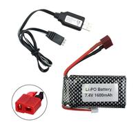 Batteria 7,4 V / 1600mAh / 9125 + cavo USB compatibile con batterie da 7,4 V