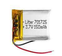 Batteria 701725 LiPo 3.7V 150mAh 0.555Wh 1S 5C Liter Energy Battery per l'elettronica Ricaricabile Telefono Portatile Smartwatch Orologio GPS - Non adatto per Radiocomando 27x17x4mm (150mAh|701725)